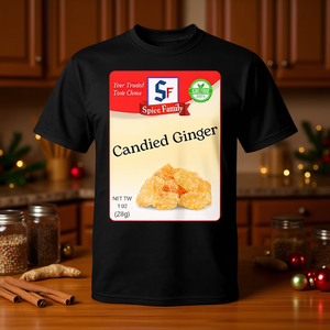 T-shirt promotionnel festif à thème de costumes de groupe et d'épices de Noël, avec motif gingembre confit - Product Image 3
