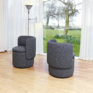 High End <strong>Velvet</strong> Living Room Accent <strong>Chairs</strong> Modern Luxury Barrel Teddy Boucle Swivel Club Armchair Hotel Conference <strong>Cocktail</strong> <strong>Chair</strong> - Product Image 6