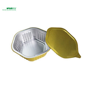 Conteneurs en aluminium micro-ondable, lot de 100 pièces, plateau à emporter, contenant avec couvercle, pour pâtisserie - Product Image 4