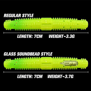 2024 nuevo material flotante TPR palo <span class=keywords><strong>gusano</strong></span> vidrio sonajero tubo interior cebo suave Señuelos de Pesca cebos de pesca - Product Image 4