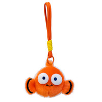 Série de porte-clés en peluche animaux marins : Crabe, Crevette, Étoile de mer, rembourrés en coton PP, breloques souples pour sacs, vente en gros pour boutiques de cadeaux