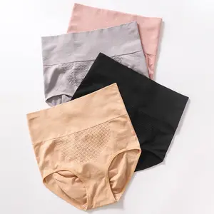 Independent Packaging Women's Underwear High Waist Honeycomb Belly Contracting Underwear Women's Seamless Pants Hip Lifting Post