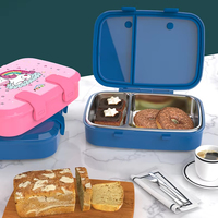 Aohea Edelstahl Bento Lunchbox Set Kinder Metall Brotdose Set für die Schule