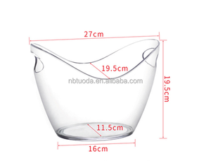 冰桶 4 升 香槟酒桶 透明塑料饮料桶 派对饮料冰桶 适用于葡萄酒、香槟或啤酒瓶 - Product Image 2