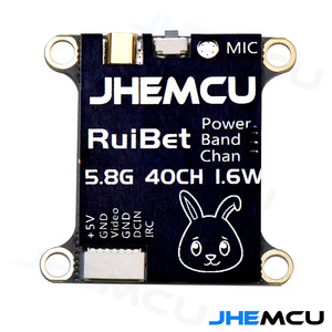 Transmisor de Video FPV JHEMCU RuiBet 5.8G 40CH 1.6W con Micrófono para Drones, Aeromodelismo y Carreras - Product Image 3