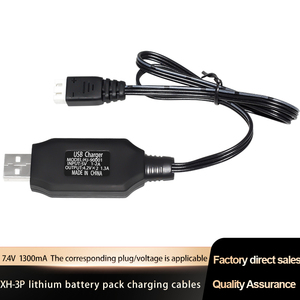 โรงงาน 7.4V 1300mA quadcopter แบตเตอรี่ป้องกันชาร์จเร็ว USB Micro รีโมทคอนโทรลของเล่นชาร์จสาย - Product Image 2