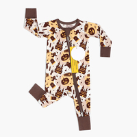 Combinaison unisexe pour bébé et tout-petit en bambou, costume d'Halloween, vêtements de fête, fermeture éclair pratique, combinaison d'hiver pour nouveau-né