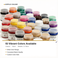 Peinture acrylique écologique de qualité artistique pour artistes, 50 ml, 53 couleurs, pour la peinture des enfants, OEM ODM