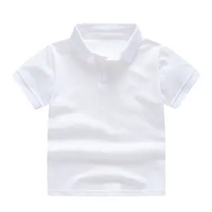 सस्ते थोक बच्चों की पोलो शर्ट नई छोटी आस्तीन वाली बच्चों की टी-शर्ट 2-12 साल के लिए कैज़ुअल बच्चों की टी शर्ट