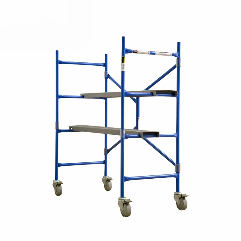 Customization Construction Portable Mobile Steel Mini Folding Scaffold Set With 4 casters