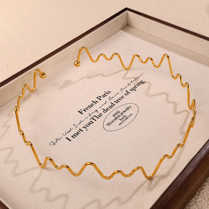 Geometric Stainless Steel Necklace <b>Bracelet</b> <b>Set</b> 18K Gold Plated Irregular Design Unisex Jewelry Fashion Accessory - Product Image 3