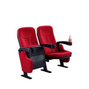 เก้าอี้หอประชุม Juyou รุ่น JY-608 สีแดง แบบมีที่วางแขน สำหรับโรงเรียนและโรงละคร - Product Image 1