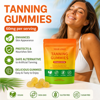 Gummies Autobronzantes au Collagène pour Adultes, à base d'Extraits Naturels de Plantes, Riches en Protéines, pour la Beauté et l'Éclat de la Peau