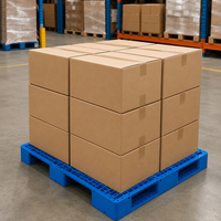 Palette en plastique HDPE durable 1100*1100mm, résistante à l'eau, avec entrée pour chariot élévateur à quatre voies, pour l'empilage de marchandises en entrepôt