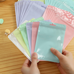 <b>PVC</b> Transparent Jewelry Bags Reusable With Zipper For Travel Storage One Size Rectangular Pink Purple Misty Blue Green Yellow - Product Image 3