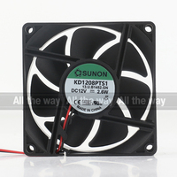 Kipas Pendingin Sunon 5V 24V 48V DC12V 2.6W AC EC 8025 80X80X25MM 8CM Maglev Super Senyap Chassis Dua-kabel KD1208PTS1-GN Baru Asli