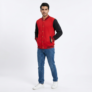 Veste universitaire en cuir pour homme sur mesure de haute qualité avec broderie chenille, col montant, prête pour l'hiver - FINER THREADS - Product Image 1