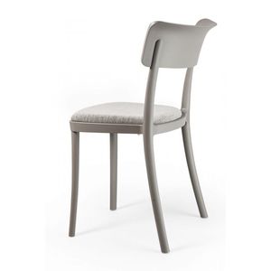 Sedia Moderna in Stile Fattoria Rivestita in Velluto con Struttura in Polipropilene per Cucina Sala da Pranzo Bar 5 Colori Modello Combinato Saretina SPP0CT - Product Image 3