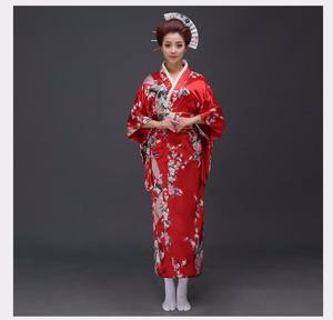 Kimono Yukata con <span class=keywords><strong>Obi</strong></span> para mujer, vestido de noche japonés, disfraz de Cosplay Floral de talla única - Product Image 4