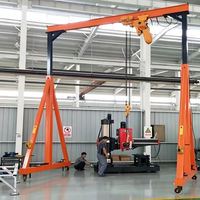 Model Terlaris Crane Gantry Mini Baja Karbon dengan Ketinggian yang Dapat Disesuaikan 1t/2t/3t Mobile 3m Maksimum untuk Memindahkan Kargo di Pabrik Garansi 1 Tahun