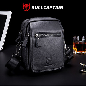Sac messager en cuir pour homme BULLCAPTAIN, sacs à bandoulière pour affaires, petit sac bandoulière, sac messager multifonction, sac de voyage pour homme - Product Image 1