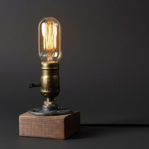 Lámpara de Mesa con Enchufe Europeo E27, Moderna, de Madera, para Lectura, Estilo Nórdico, de Hierro, para Mesita de Noche, Decoración Vintage, para Estudio, Dormitorio, Sala de Arte, con Base LED - Product Image 3