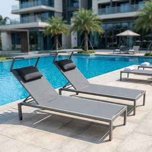 <span class=keywords><strong>Tumbona</strong></span> de Jardín de Alta Calidad <span class=keywords><strong>con</strong></span> Estructura de Aluminio, Malla de Tela Ajustable y <span class=keywords><strong>Toldo</strong></span> para Resort - Product Image 1