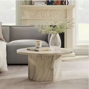Saidkoc Wabi Sabi stile luce di lusso <span class=keywords><strong>in</strong></span> marmo naturale bordo tavolo da <span class=keywords><strong>soggiorno</strong></span> ufficio Hotel decorazione per la casa arredamento Beige - Product Image 5