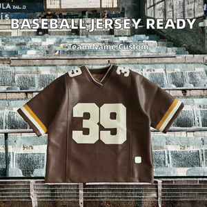 Maillot de baseball tendance pour adulte, décontracté, pour l'entraînement, manches blanches et rouges, personnalisable avec broderie et impression, vente en gros, chemise de softball boutonnée - Product Image 3
