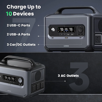 UGREEN GS1200 PowerRoam Portabel Luar Ruangan 1024Wh Lithium Ion 1200W Pengisian Cepat 1,5 Jam C Off-Grid Camping Cadangan Daya Rumah Tenaga Surya