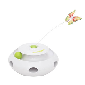<b>Interactive</b> <b>Cat</b> <b>Toy</b> Automatic Spinner With Butterfly Teaser For Indoor <b>Cats</b> And Kittens - Product Image 1