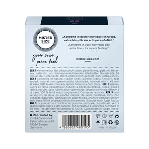 Condones Mister Size Ultrafinos, Sensación Pura y Segura, 69mm Extra Finos, <span class=keywords><strong>3</strong></span> Condones en Una <span class=keywords><strong>Caja</strong></span>, ¡Oferta! - Product Image 3