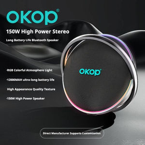 OKOP8004 ลำโพงซับวูฟเฟอร์กำลังสูง 120W <span class=keywords><strong>ขาย</strong></span>ดี พร้อมไฟ RGB Ambient Light แบตเตอรี่ใช้งานได้ยาวนาน ไร้สาย สำหรับลำโพง 5.3  ความจุแบตเตอรี่ 5000-10000mAh - Product Image 1