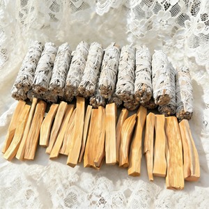 Cône d'encens <span class=keywords><strong>Sauge</strong></span> <span class=keywords><strong>Blanche</strong></span> & Palo Santo 4 pouces – Aromatique et Écologique pour le Bureau – Purifie les Espaces et Favorise la Méditation et la Relaxation - Product Image 6