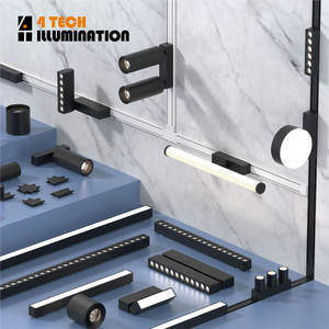 Nouveaux styles populaires OEM en alliage d'aluminium 48V ultra-mince magnétique intérieur anti-éblouissement LED éclairage sur rail - Product Image 5