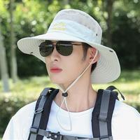 Sombrero Panamá Plegable para Hombre QJC188, Sombrero de Vaquero para Verano, para Actividades al Aire Libre, Caza, Pesca, Gorra Fresca, Sombrero de Pescador para Senderismo