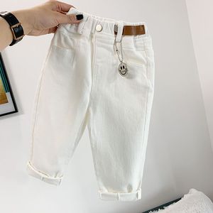 Jeans <span class=keywords><strong>Bianchi</strong></span> per Ragazzi e Ragazze, <span class=keywords><strong>Pantaloni</strong></span> Casual Alla Moda per Primavera e Autunno, Jeans con Stampe - Product Image 6