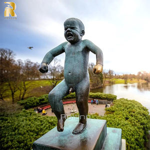 Estatua de Metal desnuda para decoración de parque al aire libre, escultura de bronce para niños, tamaño real - Product Image 4