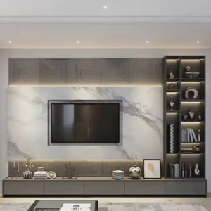 Living Room Golden Modern Design Furniture <b>Tv</b> <b>Stand</b> <b>and</b> <b>Coffee</b> <b>Table</b> With Marble Top - Product Image 2