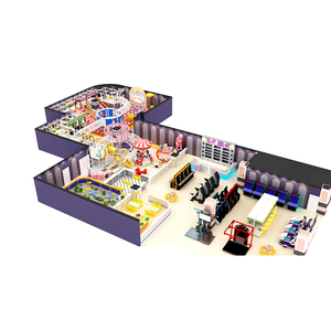 Système de couleurs Morandi, équipement de terrain de jeu personnalisé pour usage commercial, grande taille, maison de jeu pour enfants avec grand toboggan à vendre - Product Image 3