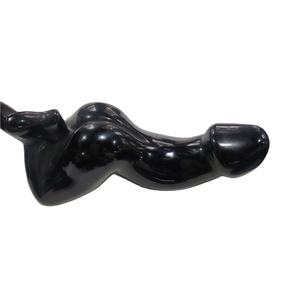 Doğal siyah obsidian taş yapay penis penis özel insansı şekilli kristal adam yapay penis horoz - Product Image 1