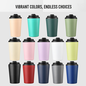 Double Wall Vac Insulated 12oz Travel Mug Portable Thermal Coffee Cup Stainless Steel Water <b>Bottle</b> Wholesale Custom Logo Availab - Product Image 4