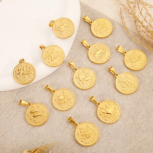 Bijoux de plage plaqués or 18 carats Olivia 12 signes collier <span class=keywords><strong>signe</strong></span> du zodiaque en acier inoxydable bijoux de mode imperméables pour hommes femmes - Product Image 5