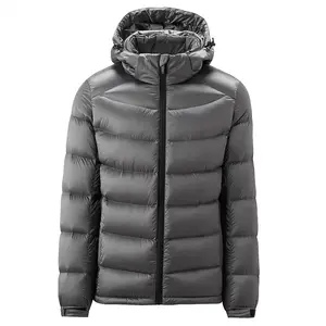 Chaqueta Deportiva de Invierno para Hombre, Acolchada, Ligera, 100% Poliéster, Tallas Grandes, Cierre de Cremallera, Impermeable, Transpirable, con Apliques - Product Image 1