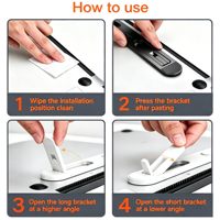 Dudukan Laptop yang Dapat Disesuaikan, Dudukan Keyboard, Penyangga Komputer Lipat dengan Alas Anti-Selip, Dudukan Keyboard yang Dapat Disesuaikan, Cocok untuk Laptop