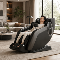 Sillón de Masaje de Gravedad Cero ZhouQi con Reposapiés, Masaje Shiatsu 3D, Airbag de Cuerpo Completo, Rodillo para Pantorrillas, Bluetooth, para Hogar, Oficina y Gimnasio