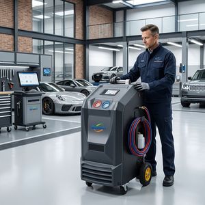 Máquina de Recuperación y Recarga de Refrigerante para Aire Acondicionado Totalmente Automática, Modelo Brown <span class=keywords><strong>AC750</strong></span>, para Mantenimiento y Reparación de Aire Acondicionado de Automóviles - Product Image 3