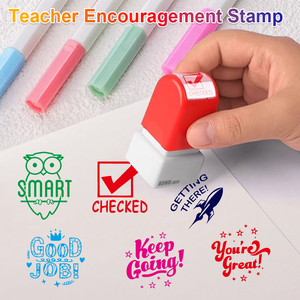 Sellos de Recompensa para Maestros, Sellos de Plástico para Uso en Oficina, Personalizados con Logotipo, 20x20mm, 36g, Modelo BD2020 - Product Image 6