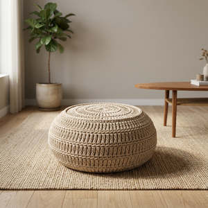 Sombrilla de Cuerda de Algodón Bohemia Recta Hecha a Mano para Exteriores, Parasol de Patio, Toldo de Jardín Tejido a Mano con Borlas, Toldo de Viaje de Madera - Product Image 2