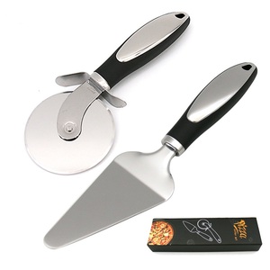 Juego de 2 Cortadores de Pizza y Espátula Triangular con Mango de TPR, Utensilio de Cocina de Grado Alimenticio para Pizza y Reposterí<span class=keywords><strong>a</strong></span> - Product Image 6